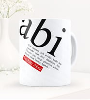 BK Gift Kişiye Özel Abi Temalı Beyaz Kupa Bardak