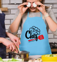 BK Gift Kişiye Özel Chef Mavi Mutfak Önlüğü  1