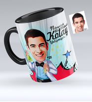 BK Gift Kişiye Özel Bay Kimya Mühendisi Karikatürlü Siyah Kupa Bardak  2