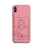 Iphone Xs Çizgi Tasarımlı Pudra Lansman Telefon Kılıfı
