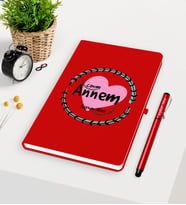 BK Gift Kişiye Özel Canım Annem Kırmızı Defter Kalem Seti - 10