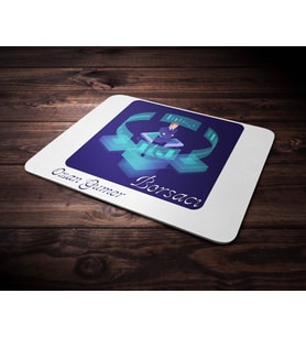 Kişiye Özel Borsacı Tasarımlı Mouse Pad (Renksiz)