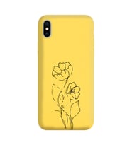 Iphone Xs Max Çizgi Tasarımlı Sarı Lansman Telefon Kılıfı