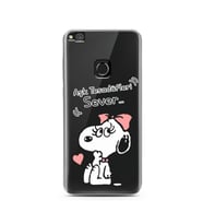 Snoopy Tasarımlı Süper Şeffaf Silikon Telefon Kılıfı Huawei P9 Lite 2017 