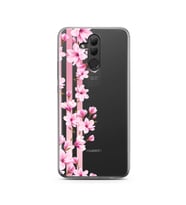 Transparan Çiçek Tasarımlı Süper Şeffaf Silikon Telefon Kılıfı Huawei Mate 20 Li