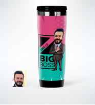 BK Gift Kişiye Özel Bay Big Boss Karikatürlü Çelik Termos Bardak  1