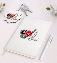 BK Gift Kişiye Özel Terzi Beyaz Defter Kalem ve Anahtarlık Hediye Seti-2 (Model 1)