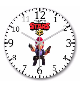 Colt Brawl Stars  Duvar Saati Bombeli Gercek Cam