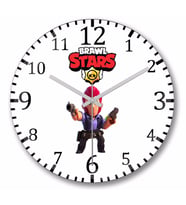 Colt Brawl Stars  Duvar Saati Bombeli Gercek Cam