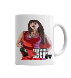 Gta Grand Theft Auto IV  Woman Kupa Bardak Porselen