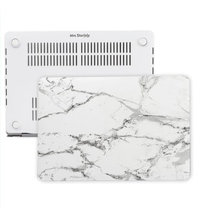 MacBook Air Kılıf HardCase A1369 A1466 2017 Öncesi Uyumlu Mermer Desenli Kılıf (Bej)