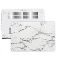 MacBook Air Kılıf HardCase A1369 A1466 2017 Öncesi Uyumlu Mermer Desenli Kılıf (Bej)