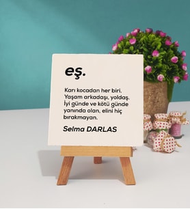 Kişiye Özel Eş Tasarımlı İsme Özel Yıl Dönümü Hediyesi Eş Dekoratif Taş Baskı 