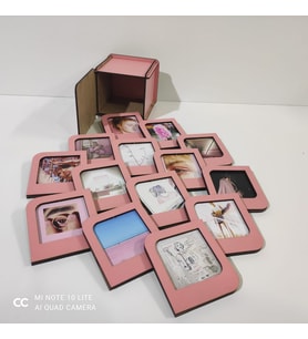 Kişiye Özel Polaroid Resim Çerçevesi  Pembe