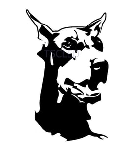 Doberman köpek hayvan araba Sticker dekorasyon