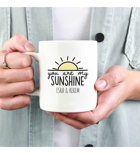 İsme Özel You Are My Sunshine Kupa (Beyaz)