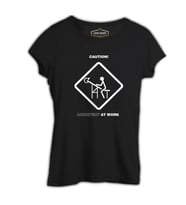 Architect at Work Siyah Kadın Tshirt