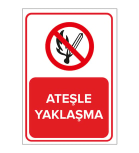 MIGNATIS - Ateşle Yaklaşma Levhası - Sac Malzeme 35x50cm