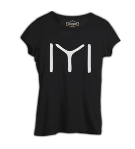 Türk Kayı Boyu - Logo Siyah Kadın Tshirt
