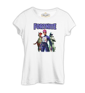 Fortnite - Maps Beyaz Kadın Tshirt