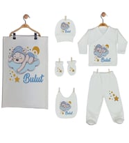 Pia Baby GL 2001 İsme Özel Ayıcıklı Battaniye Zıbın Set