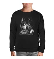 Kurt Siyah Çocuk Sweatshirt