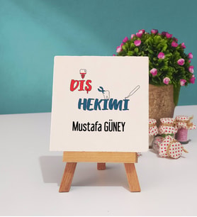 Diş Hekimi Hediye Dekoratif Taş Baskı 
