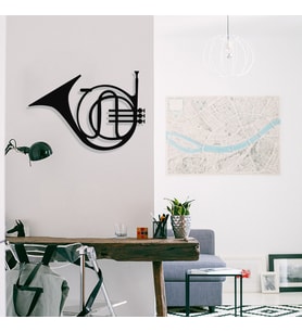 New Jargon - Saksafon ve Jazz Music Tasarım Metal Tablosu 65x44cm (Siyah)