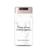 Samsung A80 Beyaz Mermer Söz Tasarımlı Telefon Kılıfı