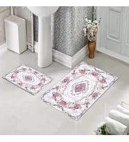 Banyo Halısı Ikili Klozet Takımı Kaymaz Tabanlı (60 xm x 100 cm + 40 cm x 60 cm) 