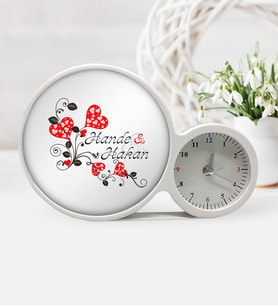 BK Gift Kişiye Özel Sevgililer Günü Saatli Sihirli Led Ayna Çerçeve  2