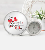 BK Gift Kişiye Özel Sevgililer Günü Saatli Sihirli Led Ayna Çerçeve  2