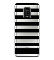 Çizgi Tasarımlı Süper Şeffaf Silikon Telefon Kılıfı Xiomai Redmi Note 9 Pro - No