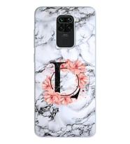 Mermer Çiçekli Harf Tasarım Süper Şeffaf Silikon Telefon Kılıfı Xiomai Redmi Not
