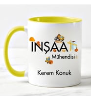 İnşaat Mühendisi Kupa Bardağı Sarı