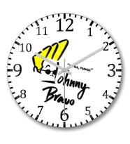 Johnny Bravo1 Duvar Saati Bombeli Gercek Cam