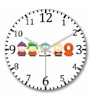 South Park Eric Cartman   Duvar Saati Bombeli Gercek Cam
