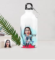 BK Gift Kişiye Özel Bayan Radyoloji Uzmanı Karikatürlü Metal Suluk 500 Ml 1