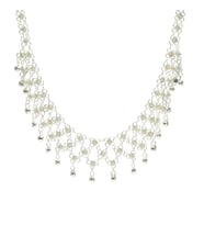 Söğütlü Silver Üç sıra Kişniş Kolye