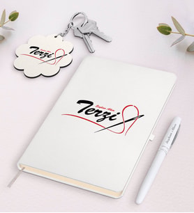 BK Gift Kişiye Özel Terzi Beyaz Defter Kalem ve Anahtarlık Hediye Seti-1 (Model 1)