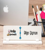 Resim Öğretmeni Masa İsimliği
