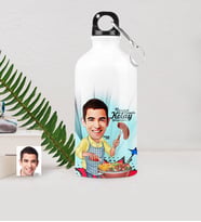 BK Gift Kişiye Özel Bay Mangalcı Karikatürlü Metal Suluk 500 Ml 1
