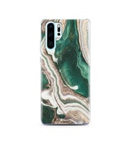 Yeşil Kumsal Tasarımlı Süper Şeffaf Silikon Telefon Kılıfı Huawei P30 Pro 