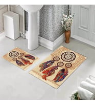 Banyo Halısı Ikili Klozet Takımı Kaymaz Tabanlı (60 xm x 100 cm + 40 cm x 60 cm) 