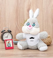 Bıyık Tasarım Peluş Tavşan ve Mini Fotoğraf Çerçevesi