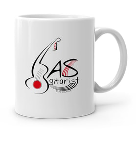 BK Gift Kişiye Özel Mesleki Bas Gitarist Beyaz Kupa Bardak  1