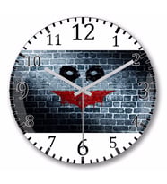 Dark Knight Joker Batman  Duvar Saati Bombeli Gercek Cam