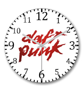 Daft Punk 03 Duvar Saati Bombeli Gercek Cam