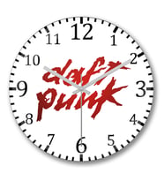 Daft Punk 03 Duvar Saati Bombeli Gercek Cam