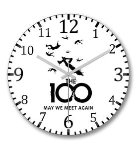 The Hundred 100 Duvar Saati Bombeli Gercek Cam